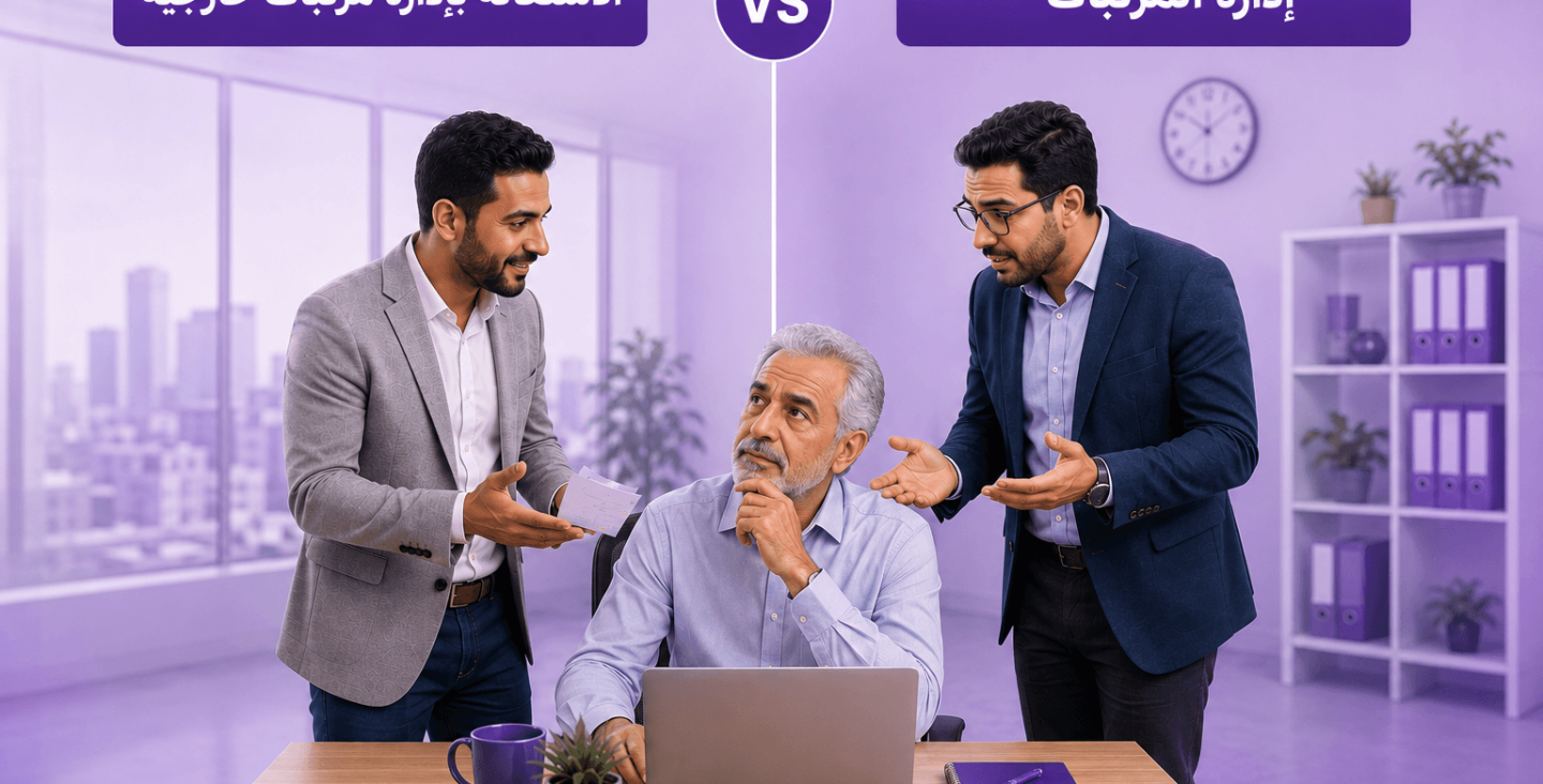 المرتبات جوه الشركة مقابل بره الشركة: قرار بيعتمد على أكتر من عدد الموظفين بس.