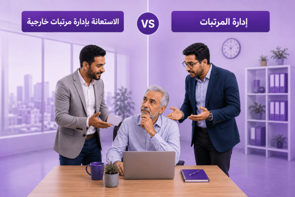 المرتبات جوه الشركة مقابل بره الشركة: قرار بيعتمد على أكتر من عدد الموظفين بس.